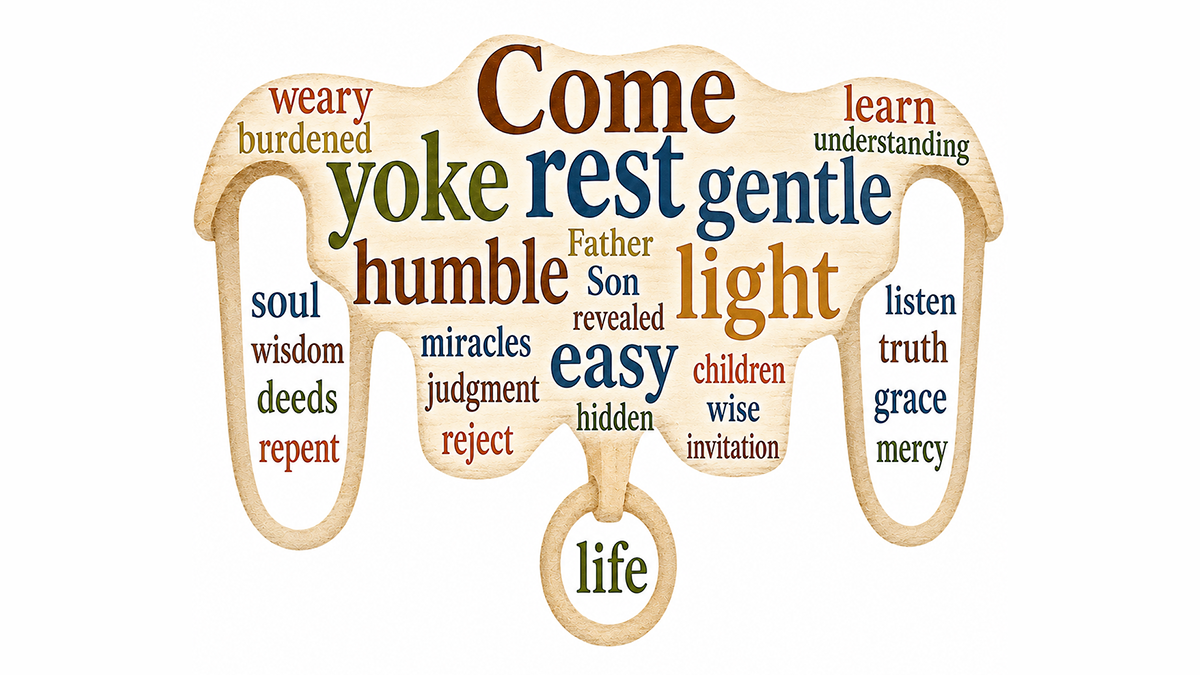 Matthew 11:16-30 word cloud