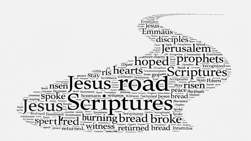 Luke 24:13-35 word cloud 